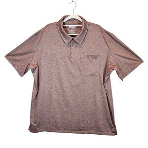 Duluth Trading Co Mens XL Polo Shirt Brown Heather Moisture Wicking golf office